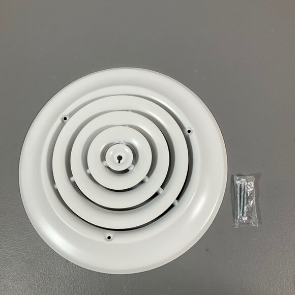 HVAC Premium 8'' Round Ceiling Diffuser - Easy Air Flow - HVAC Vent Duct Cover [ - Picture 4 of 5